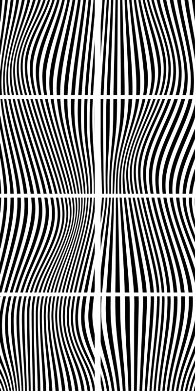 Vinyl teppich bad wellenmuster in quadraten - TenStickers