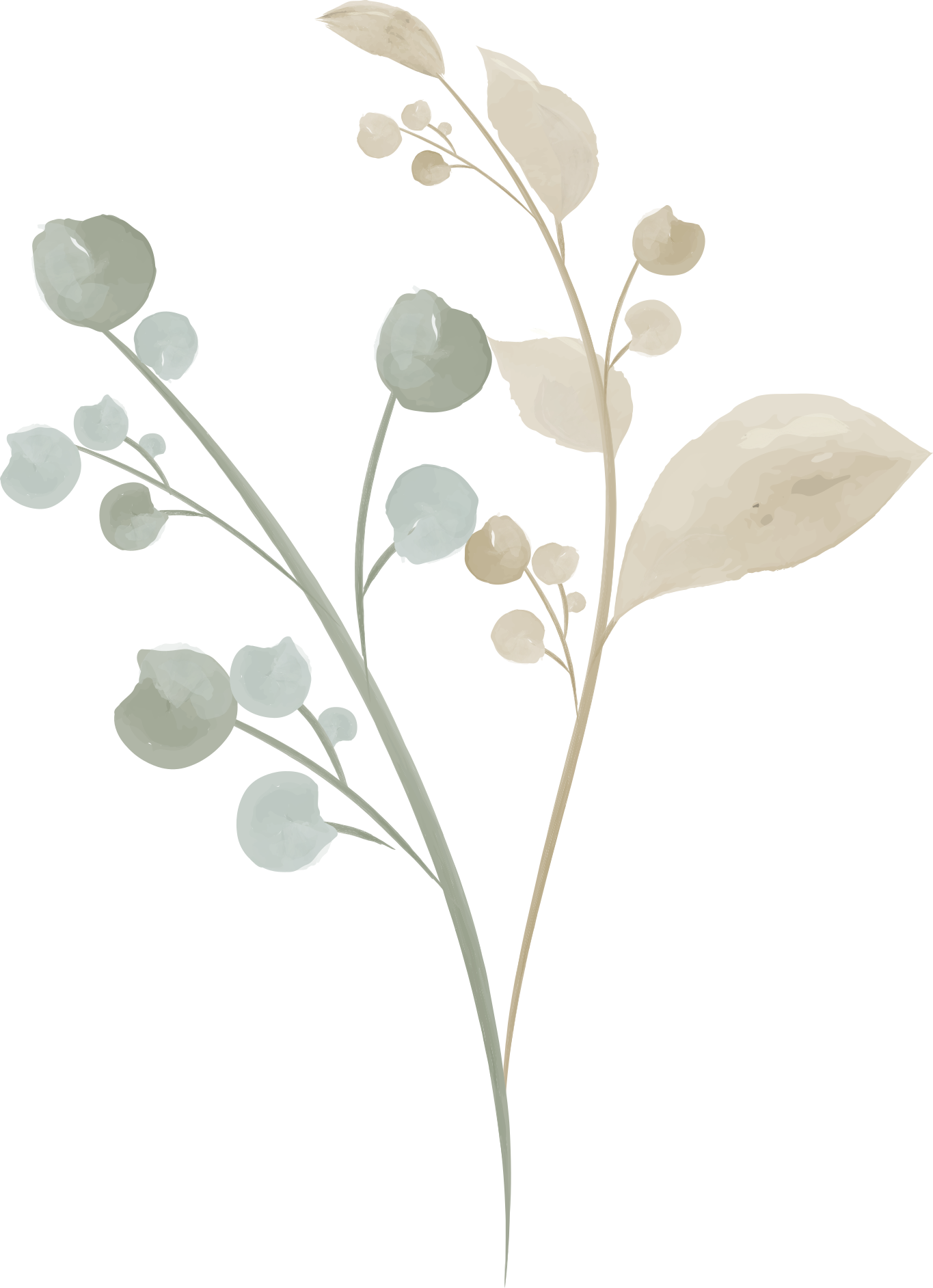 Vinyl teppich bad aquarell zweig - TenStickers