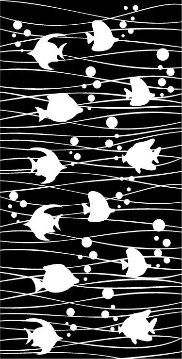 Vinyl teppich bad fische und blasen - TenStickers