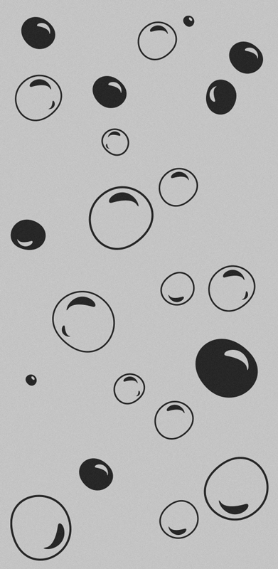 Vinyl teppich bad mit blasen dusche - TenStickers