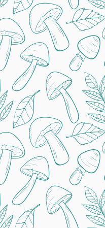 Vinyl teppich blumen mit weiß-blauem pilzmuster - TenStickers