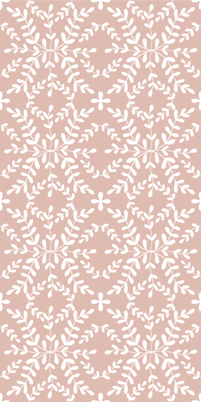 Vinyl teppich blumen im vintage blätterdesign - TenStickers
