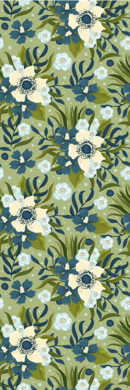 Vinyl teppich blumen mit floralem naturmuster - TenStickers