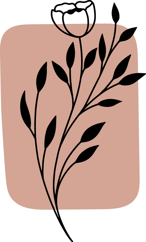Vinyl teppich blumen im stilvollen blumenakzent - TenStickers
