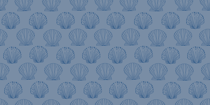 Vinyl teppich blumen muschel muster design - TenStickers