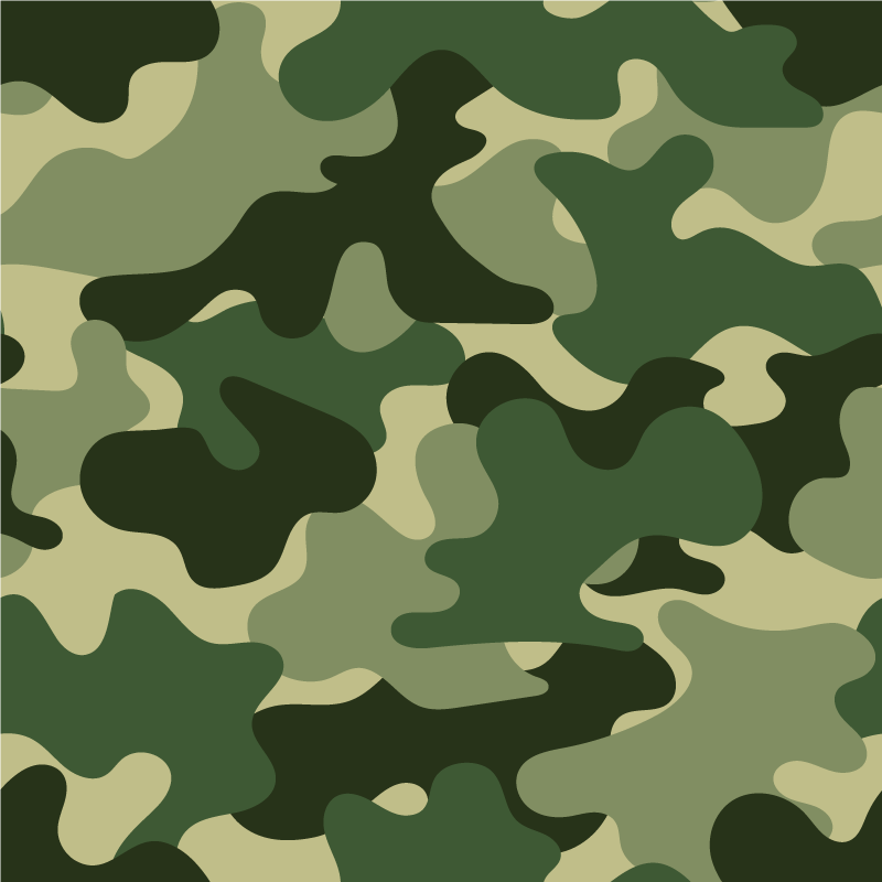 Vinyl teppich blumen im camouflage muster - TenStickers
