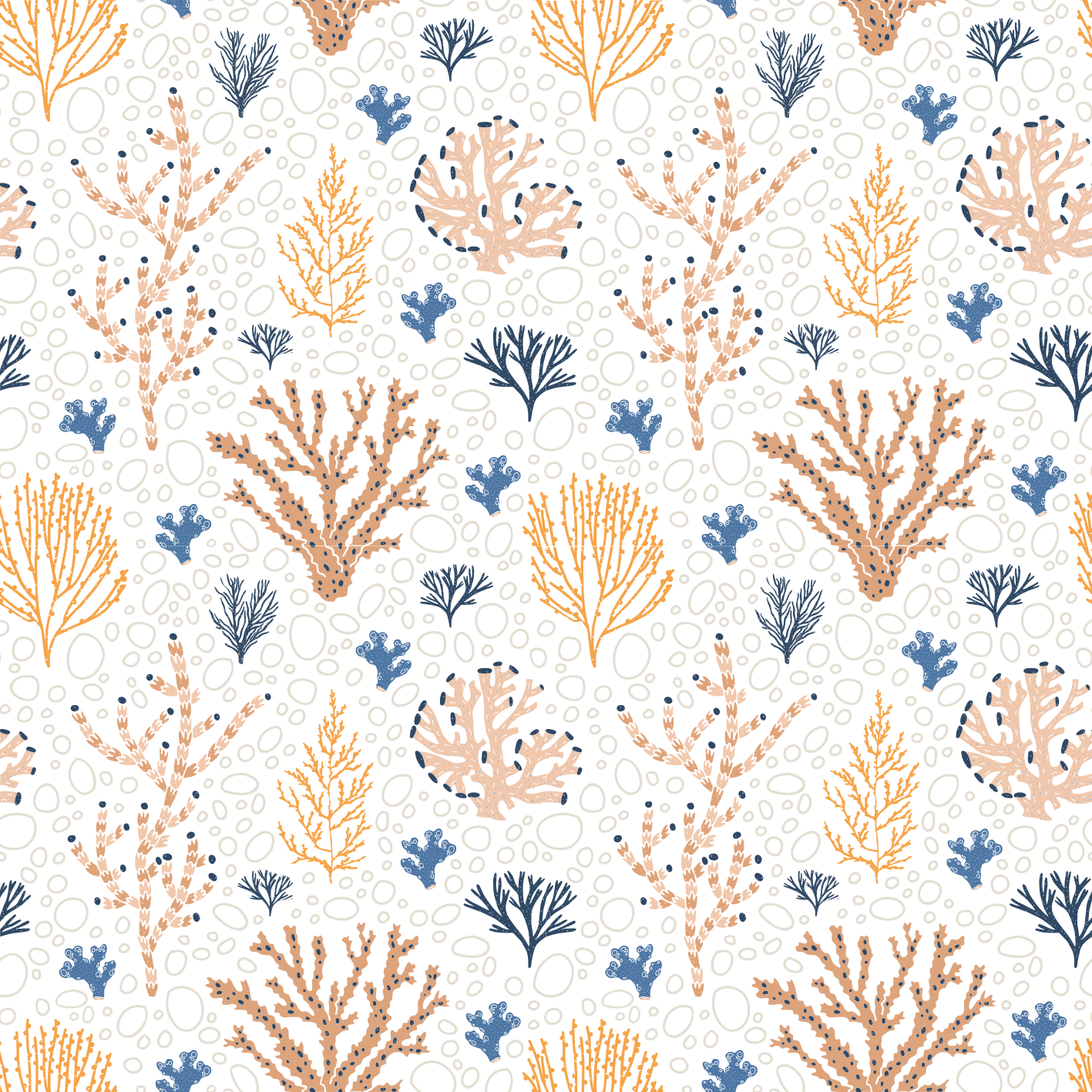 Vinyl teppich blumen im stilvollen korallenmuster - TenStickers