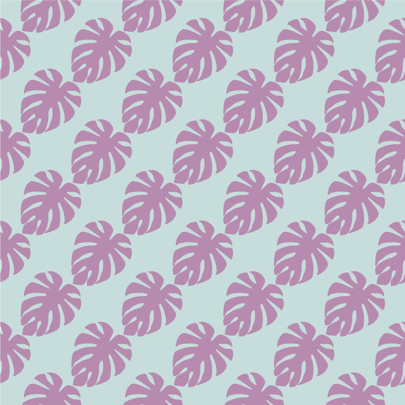 Vinyl teppich blumen mit blattmuster druck - TenStickers