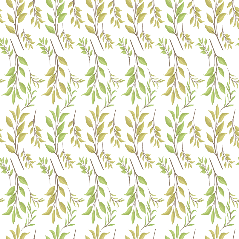 Vinyl teppich blumen üppiges grünes muster - TenStickers