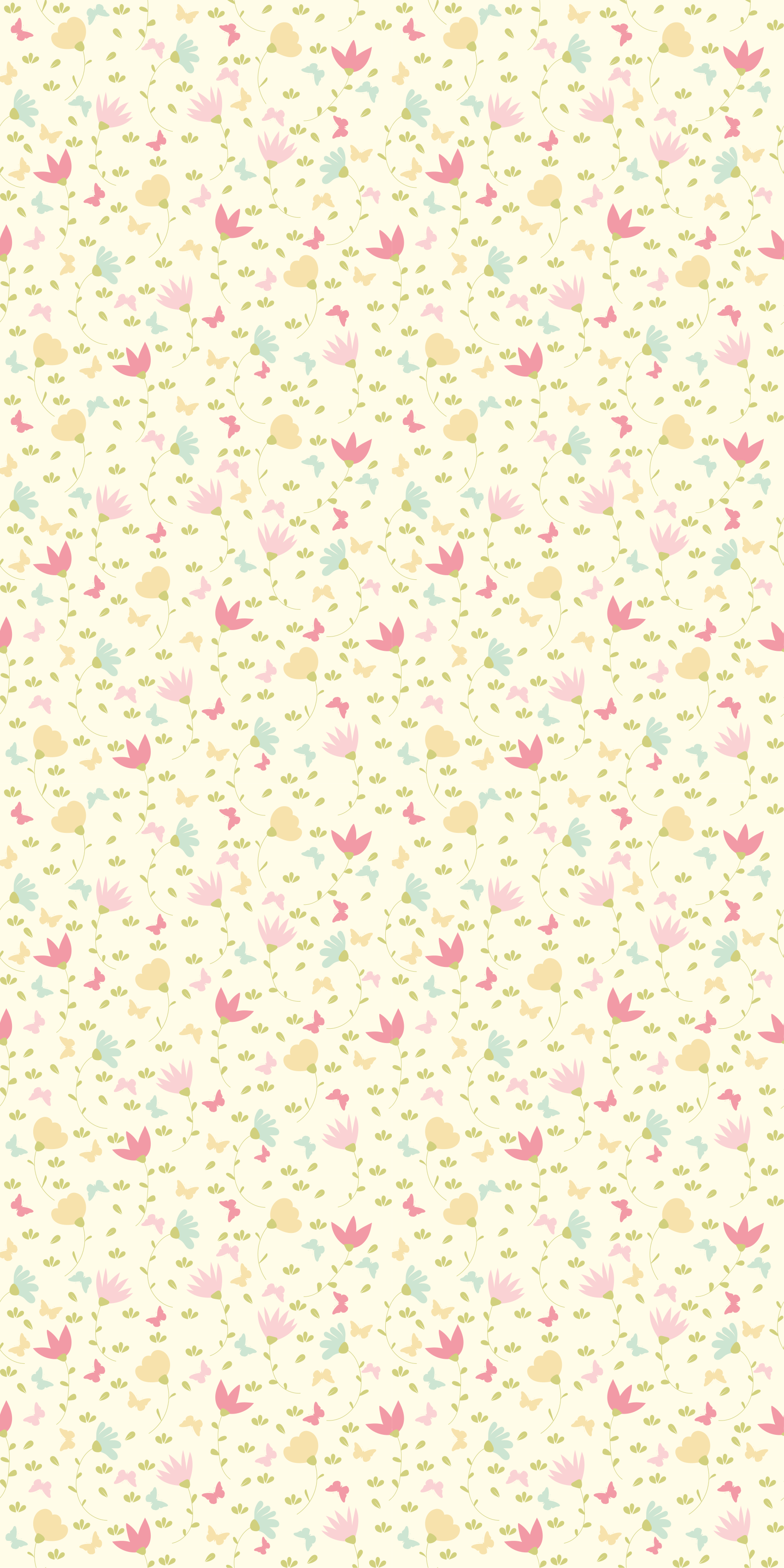 Vinyl teppich schlafzimmer mit blumen und schmetterlingen - TenStickers