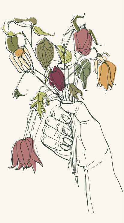 Vinyl teppich blumen handheld blüten - TenStickers