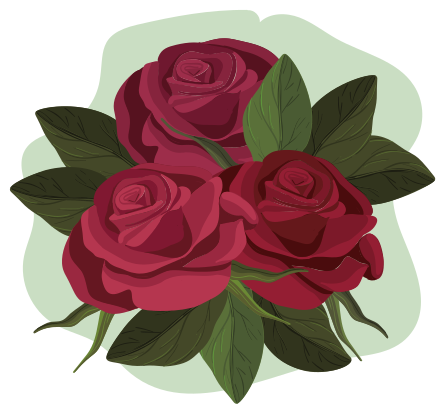 Vinyl teppich blumen rosenarrangement - TenStickers