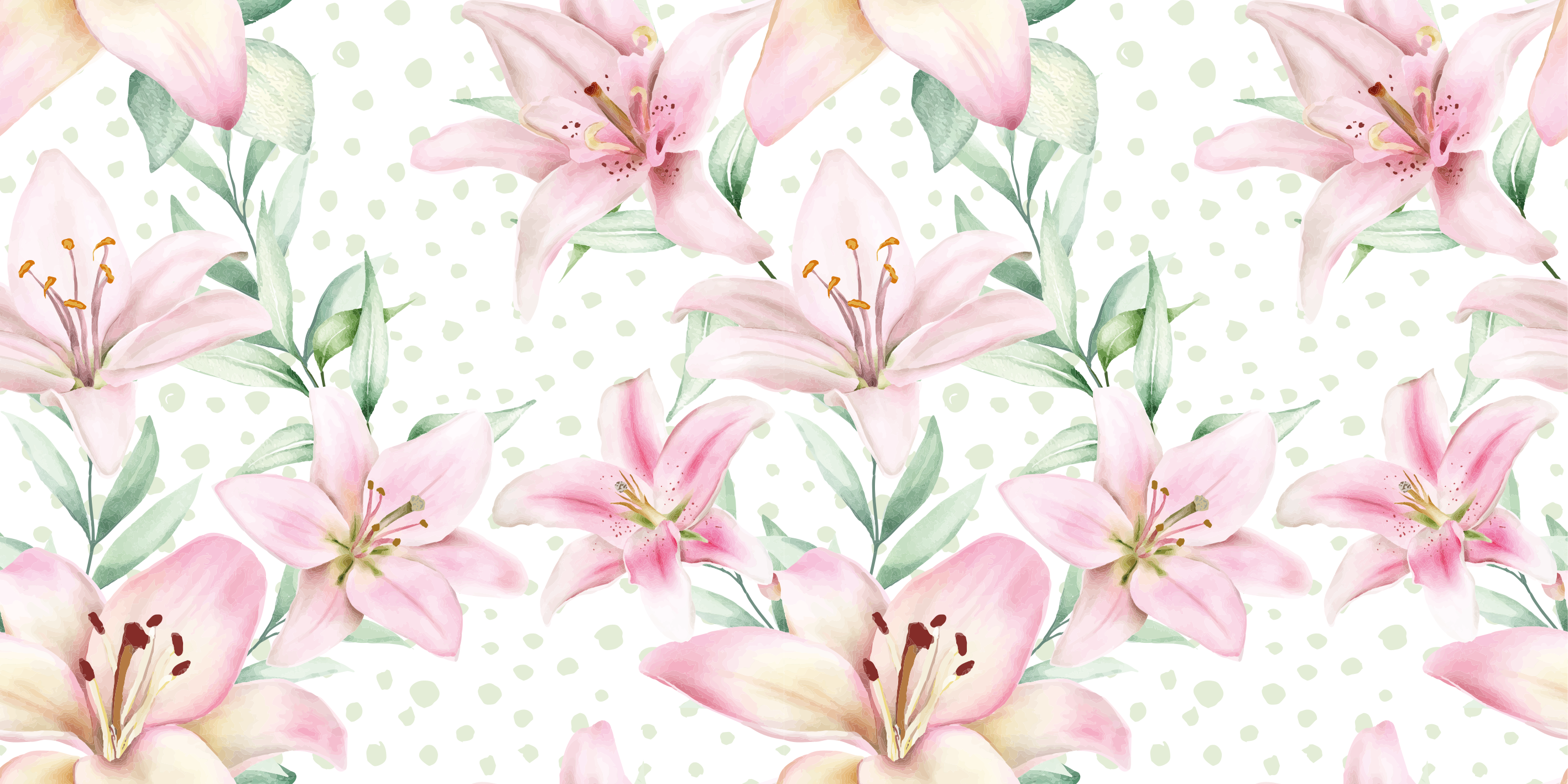 Vinyl teppich blumen mit eleganten lilienmustern - TenStickers