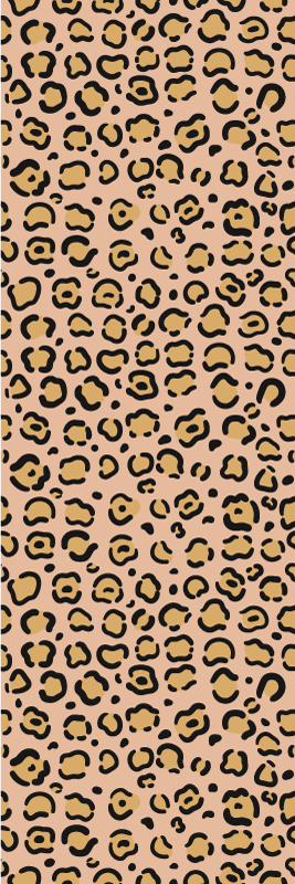 Vinyl teppich tiermuster leopard in pastellfarben - TenStickers