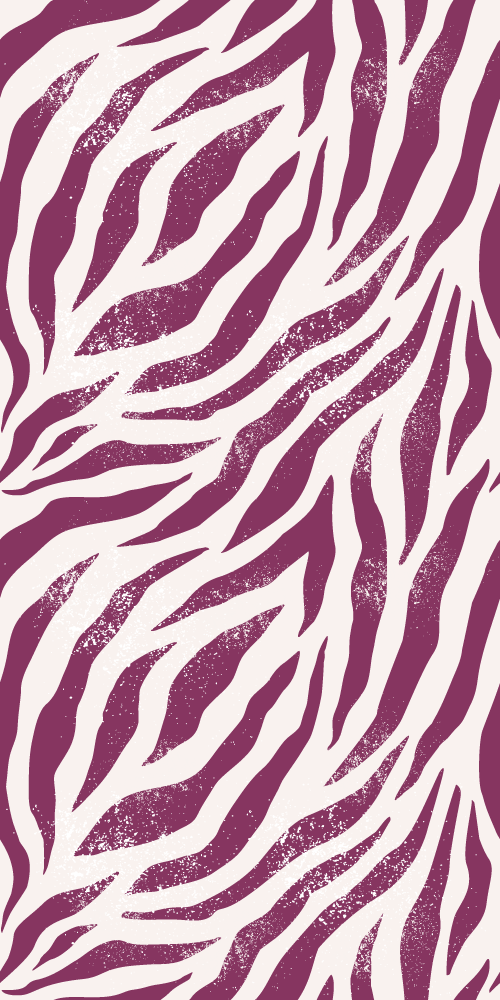 Vinyl teppich tiermuster lila und weißes zebra muster - TenStickers