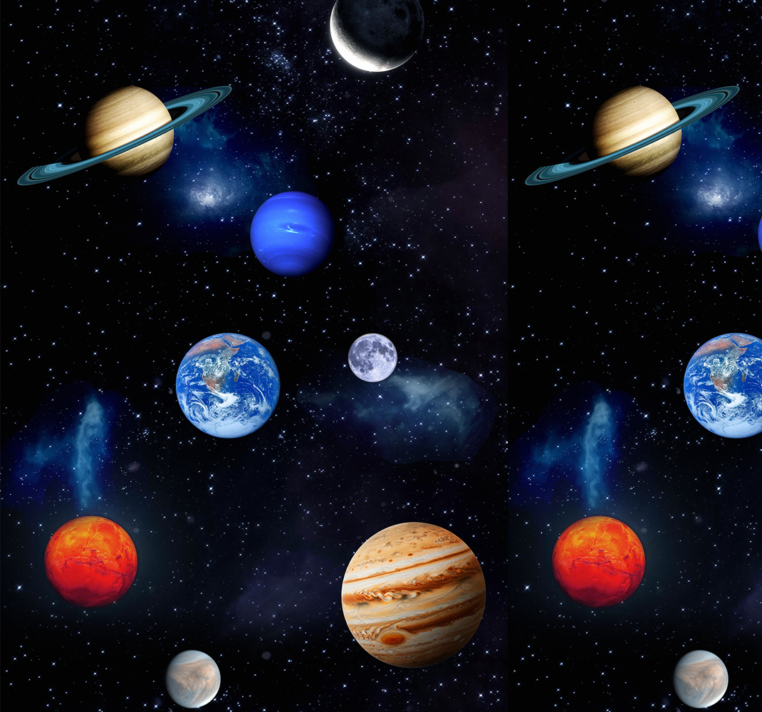 Vinyl teppich sterne universum und planeten - TenStickers
