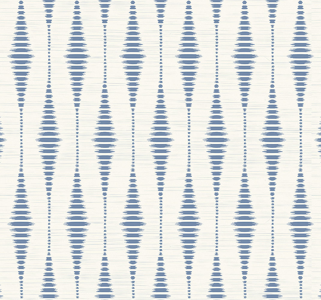 Vinyl teppich geometrisch rabaul ikat blau beige - TenStickers