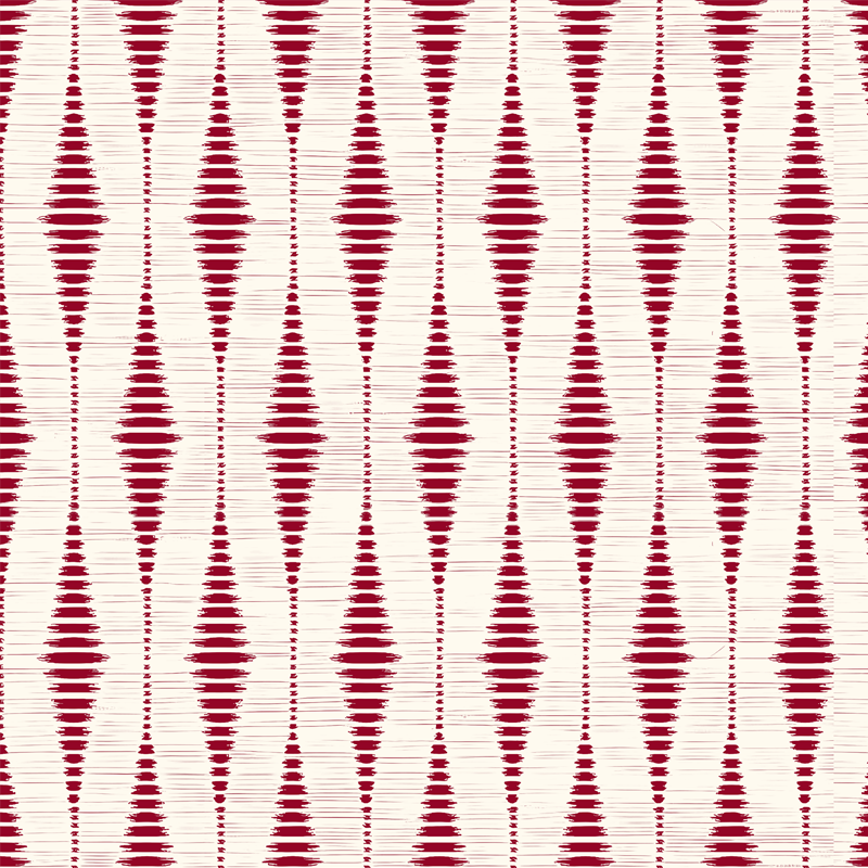 Vinyl teppich geometrisch rot rabaul ikat - TenStickers