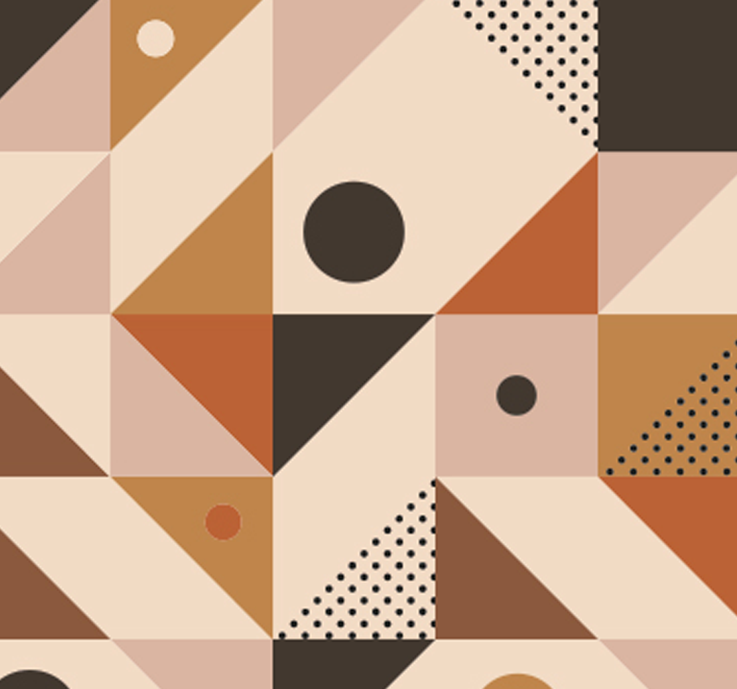 Vinyl teppich geometrisch braunes patchwork - TenStickers