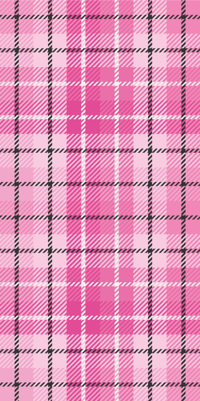 Vinyl teppich geometrisch in pink und schwarz kariert - TenStickers