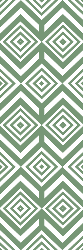 Vinyl teppich geometrisch grüne rhomben - TenStickers