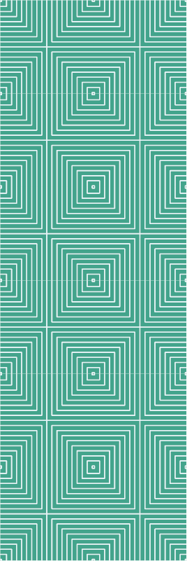 Vinyl teppich geometrisch grünes quadratmuster - TenStickers