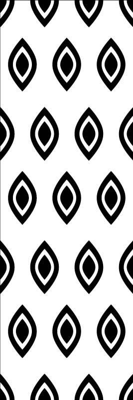 Vinyl teppich geometrisch schwarz-weiß muster - TenStickers
