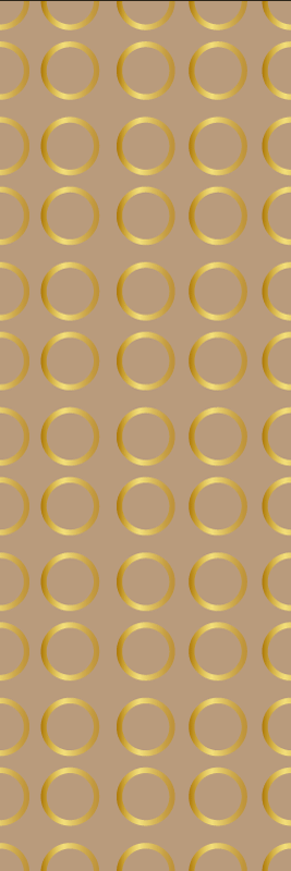 Vinyl teppich geometrisch mit goldenen kreisen - TenStickers