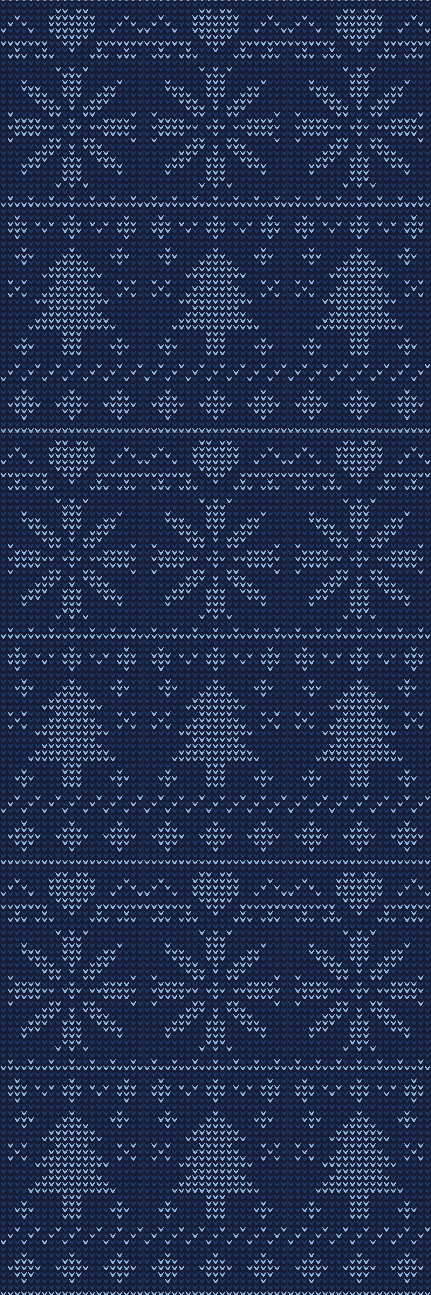 Vinyl teppich weihnachten mit navyblauem strickmuster - TenStickers