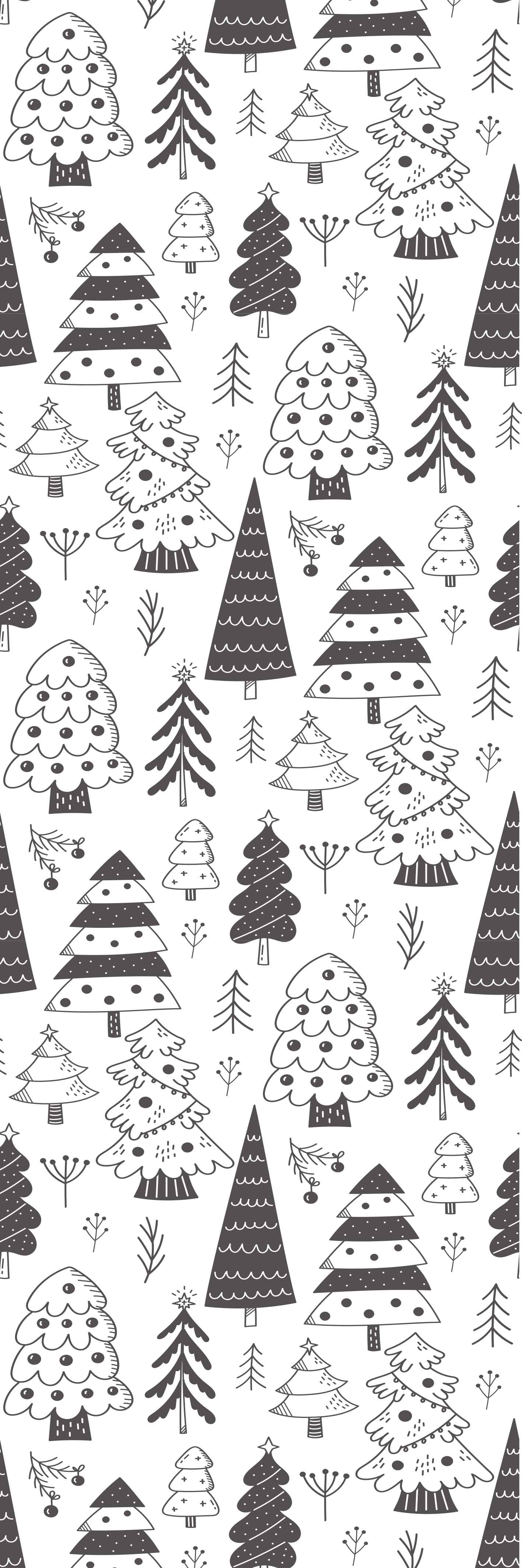 Vinyl teppich weihnachten mit tannenbaum-muster - TenStickers