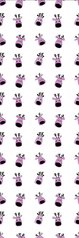 Vinyl teppich weihnachten mit pinken rehen muster - TenStickers