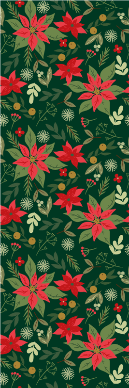 Vinyl teppich weihnachten blätter weihnachtsdekoration - TenStickers