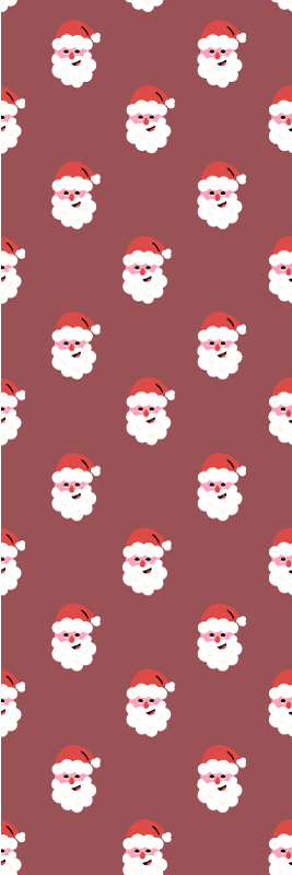 Vinyl teppich weihnachten rotes muster weihnachtsmann - TenStickers