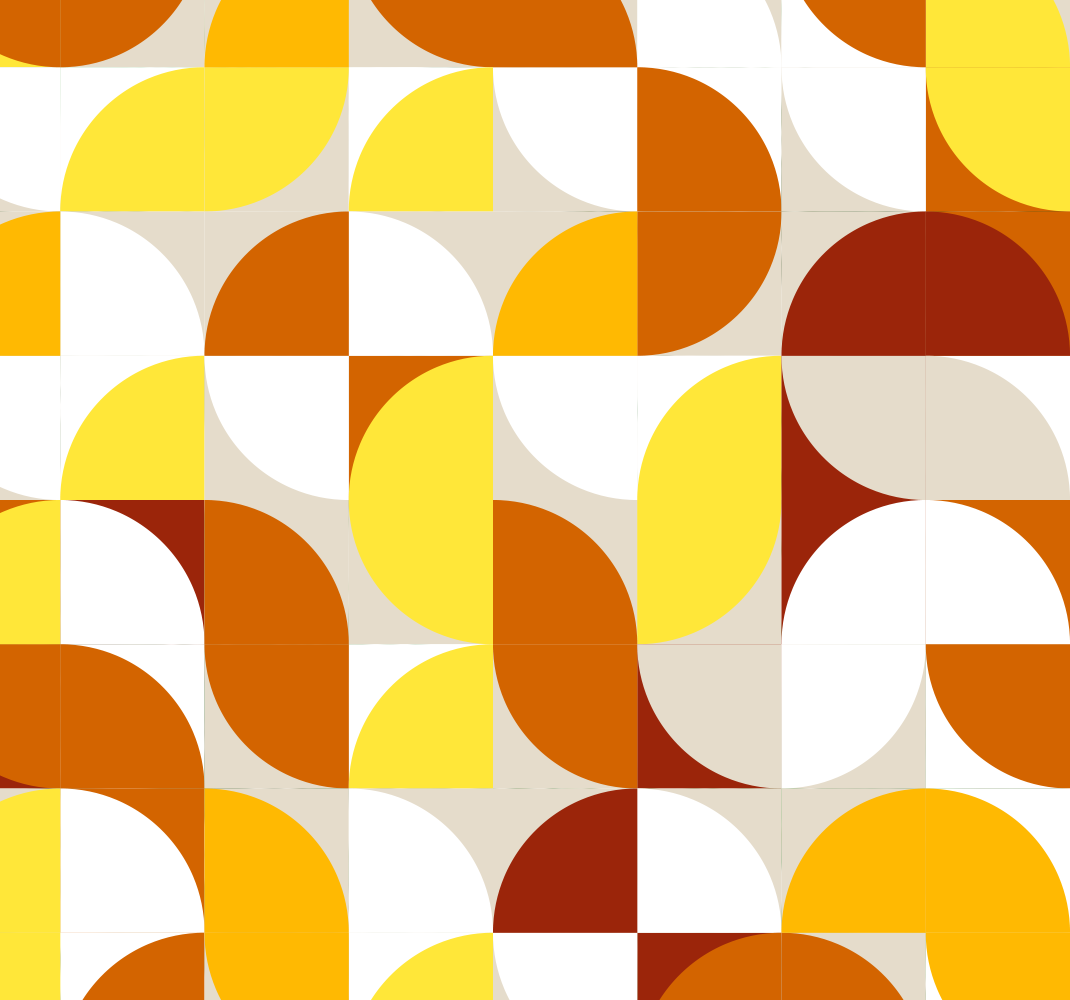 Vinyl teppich schlafzimmer im vintage stil orange und gelb - TenStickers