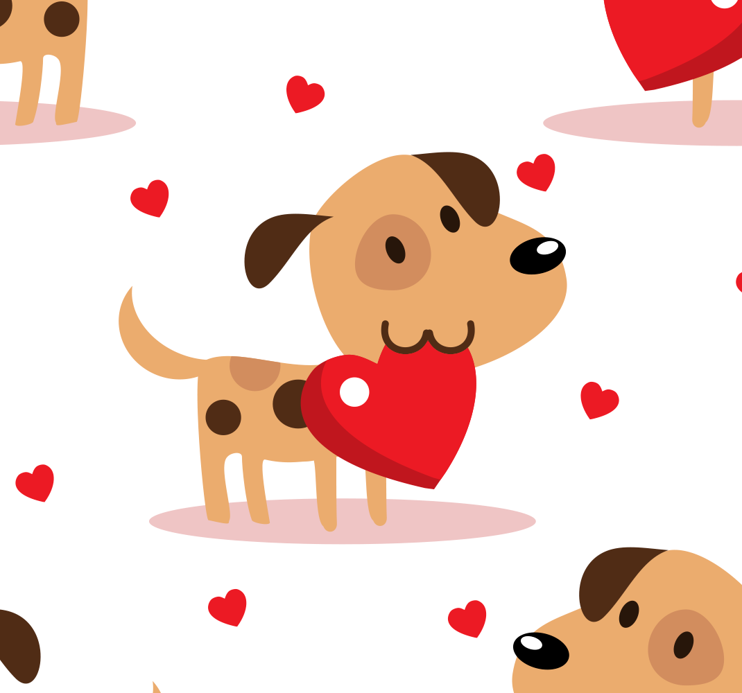 Vinyl teppich schlafzimmer rote hunde - TenStickers