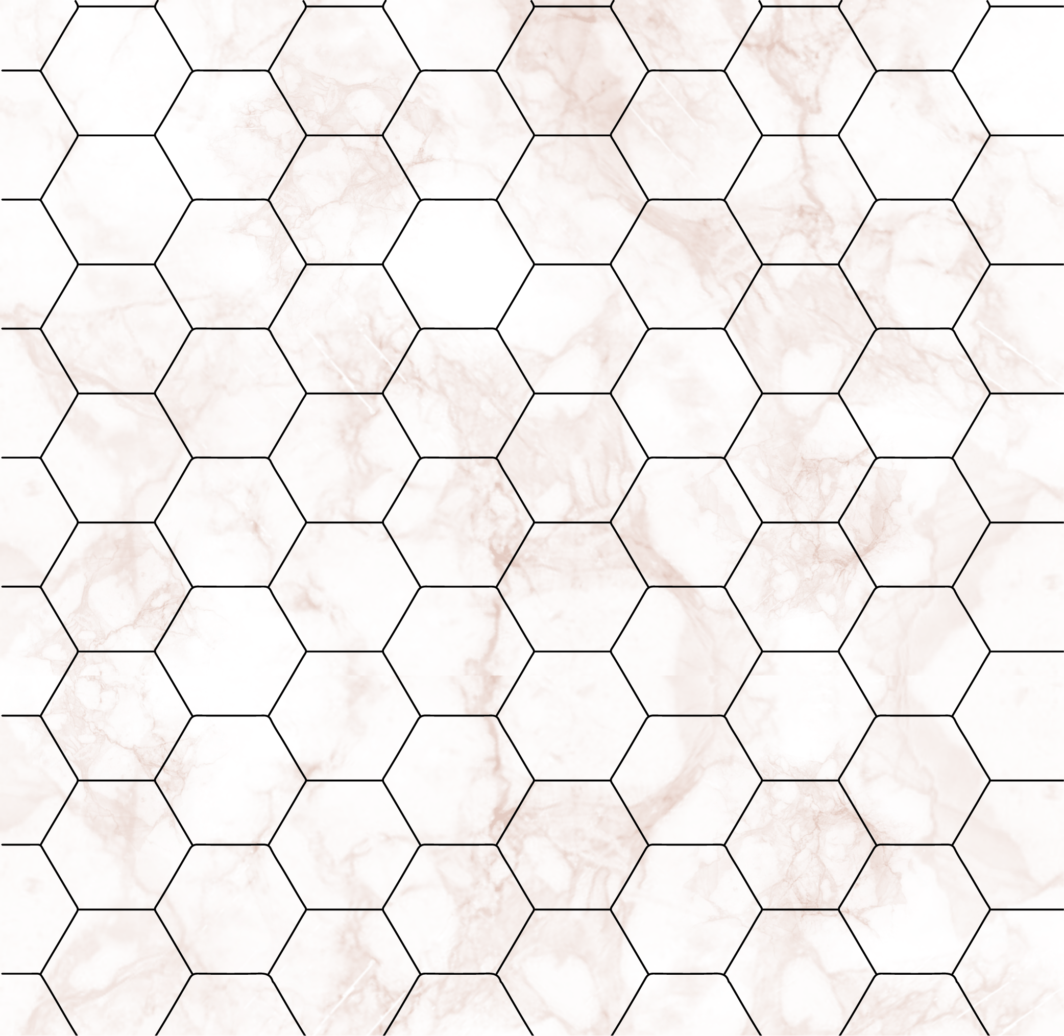 Vinyl teppich schlafzimmer marmor hexagonfliesen - TenStickers