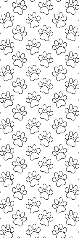 Vinyl teppich schlafzimmer mit katzenpfoten-muster - TenStickers