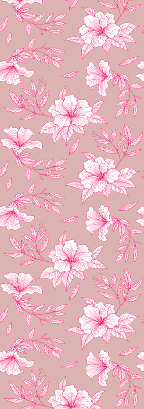 Vinyl teppich schlafzimmer neon pink lotus - TenStickers