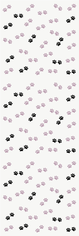 Vinyl teppich schlafzimmer mit katzenpfotenabdrücken - TenStickers