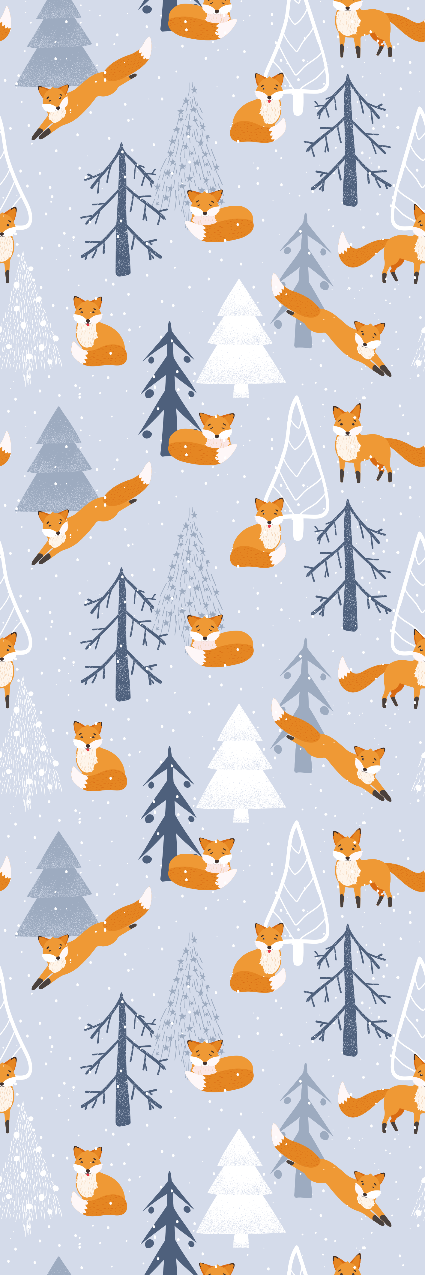 Vinyl teppich schlafzimmer mit niedlichem fuchsdesign - TenStickers