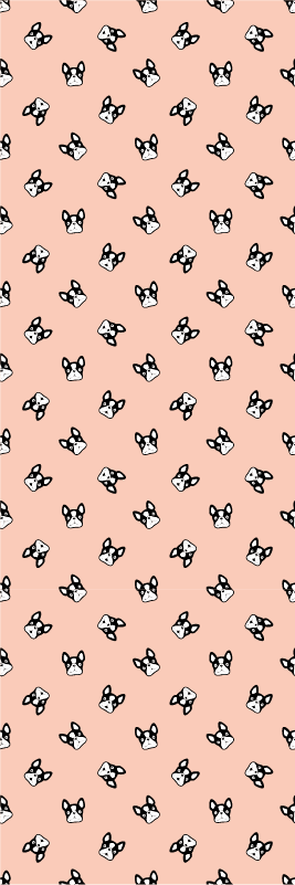Vinyl teppich schlafzimmer mit süßem bulldoggenmuster - TenStickers