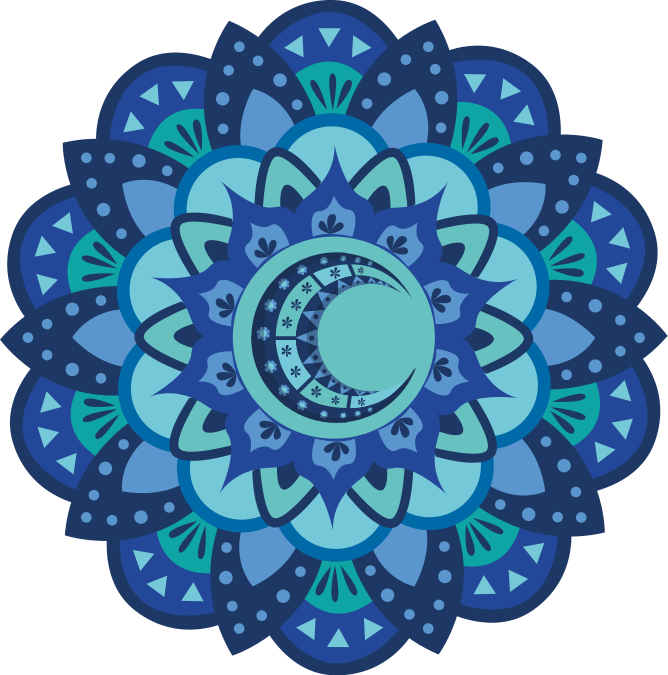 Vinyl teppich natur mit aufwendigem botanischem mandala - TenStickers