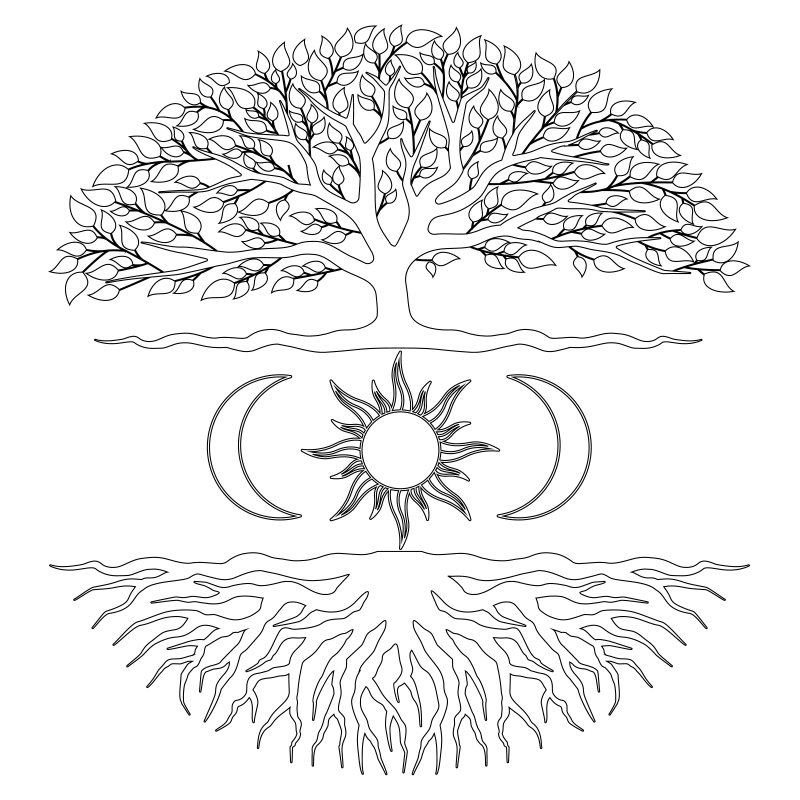 Vinyl teppich natur wurzelsystem - TenStickers