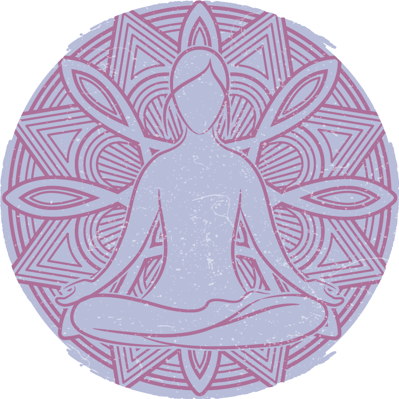 Vinyl teppich natur meditative mandala figur - TenStickers