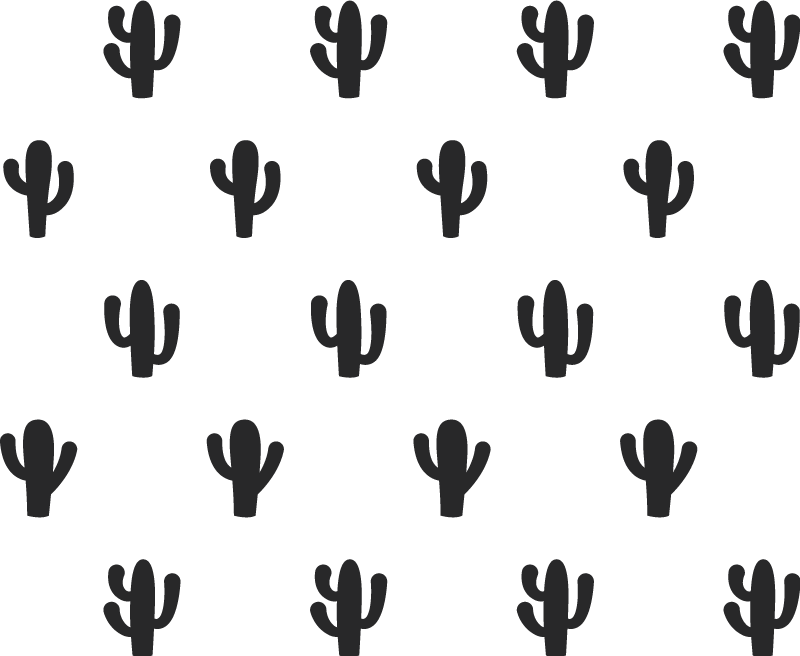 Vinyl teppich natur mit kaktusmuster design - TenStickers