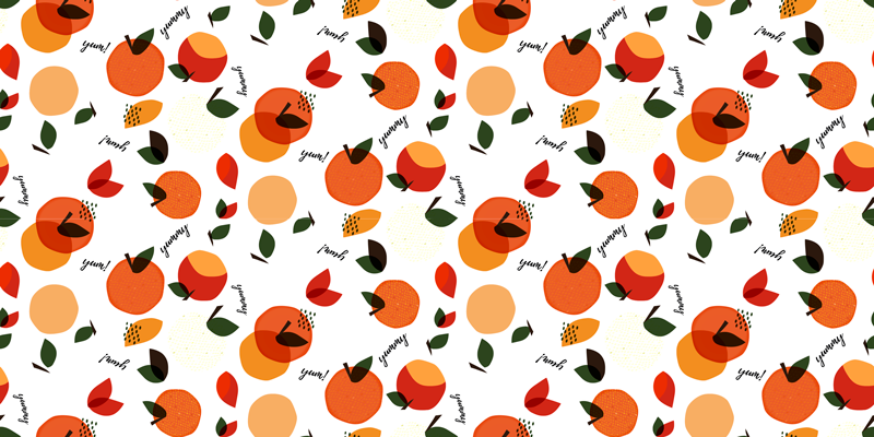 Vinyl teppich natur fruchtinspirierte anordnung - TenStickers