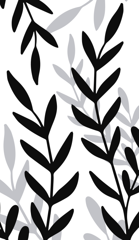 Vinyl teppich blumen mit transparentem pflanzenmotiv - TenStickers