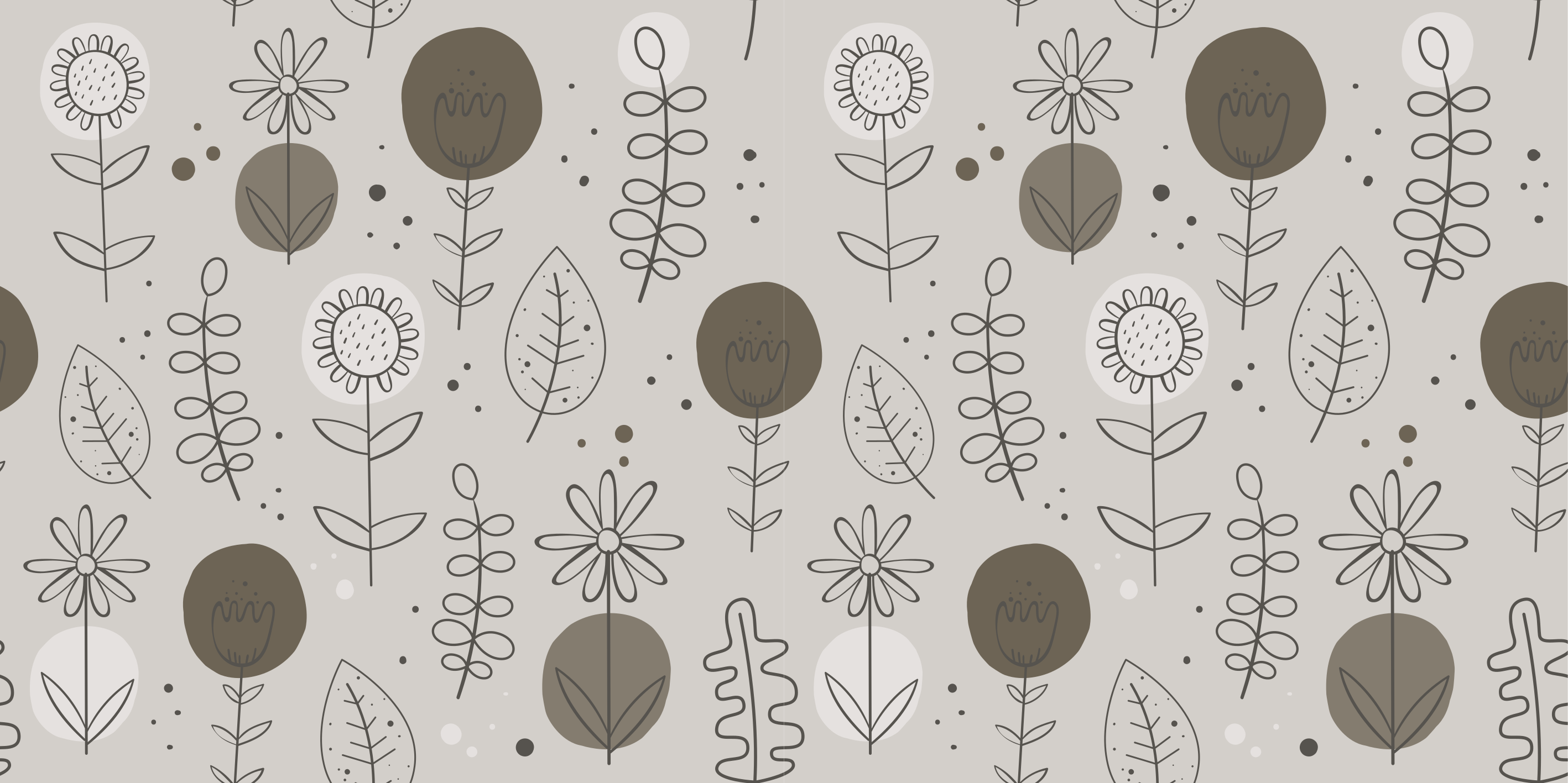 Vinyl teppich blumen mit natürlichem farbdesign - TenStickers