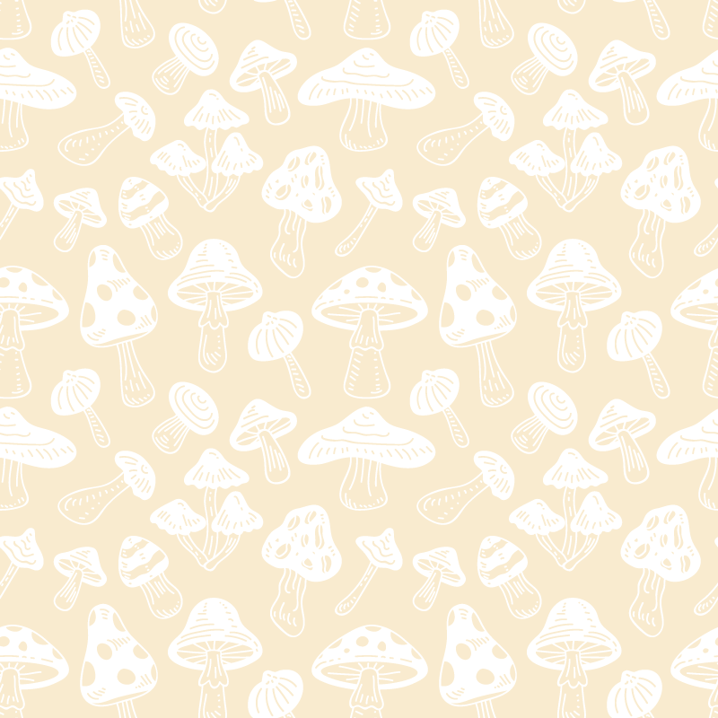 Vinyl teppich blumen in beigen pilzdesigns - TenStickers