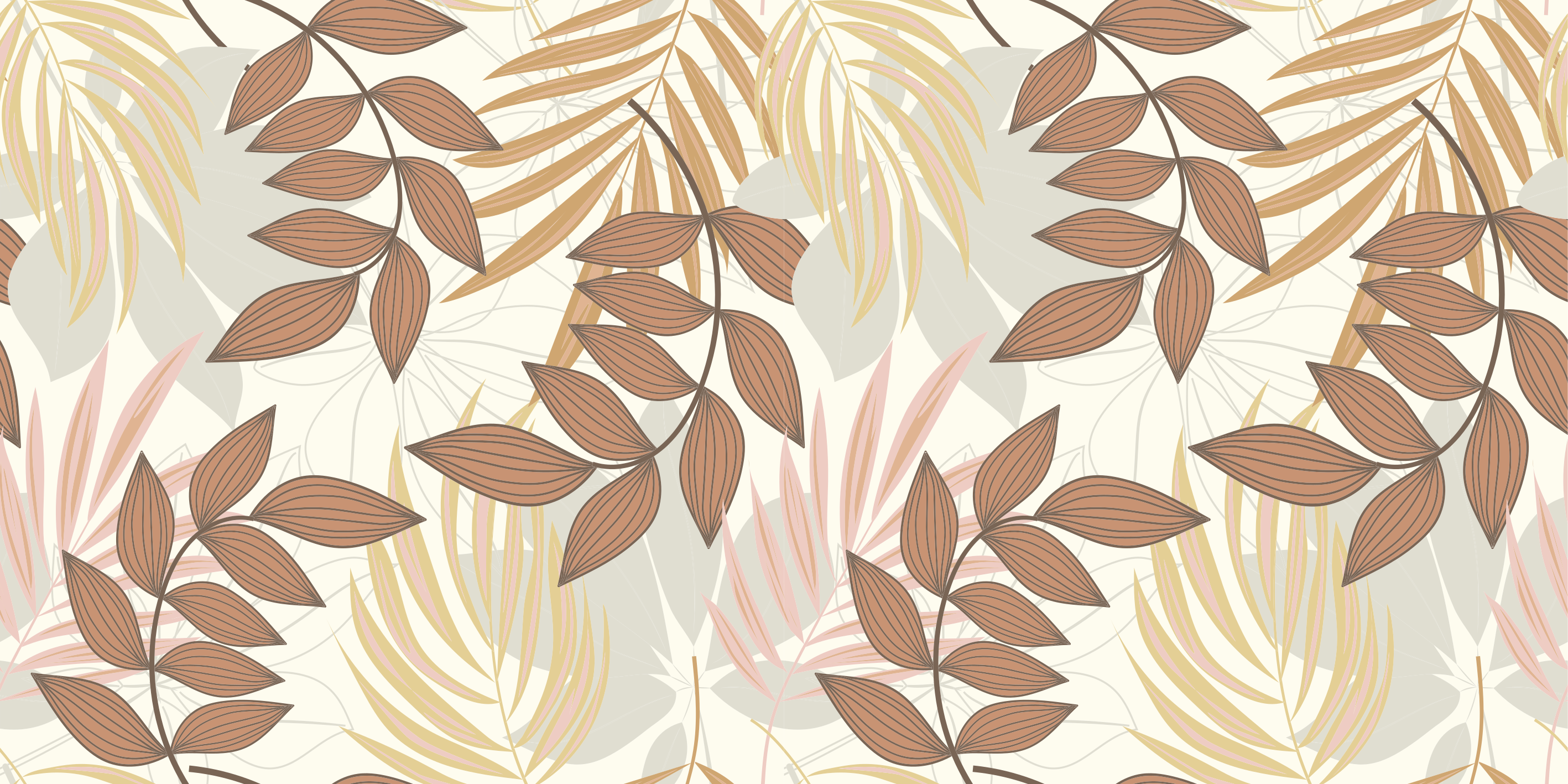 Vinyl teppich blumen elegante blatt inspiration - TenStickers